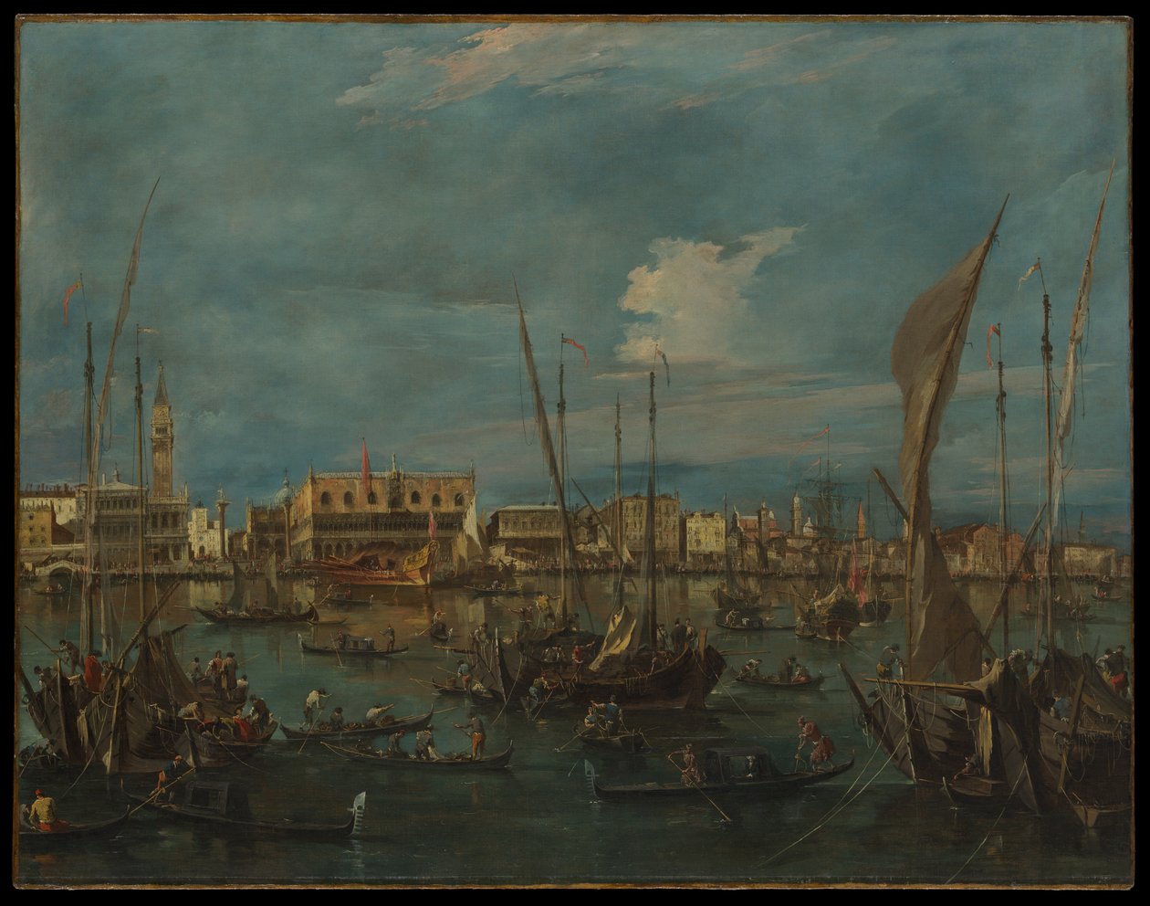 Velence a Szent Márk-medencéből nézve alkotó: Francesco Guardi