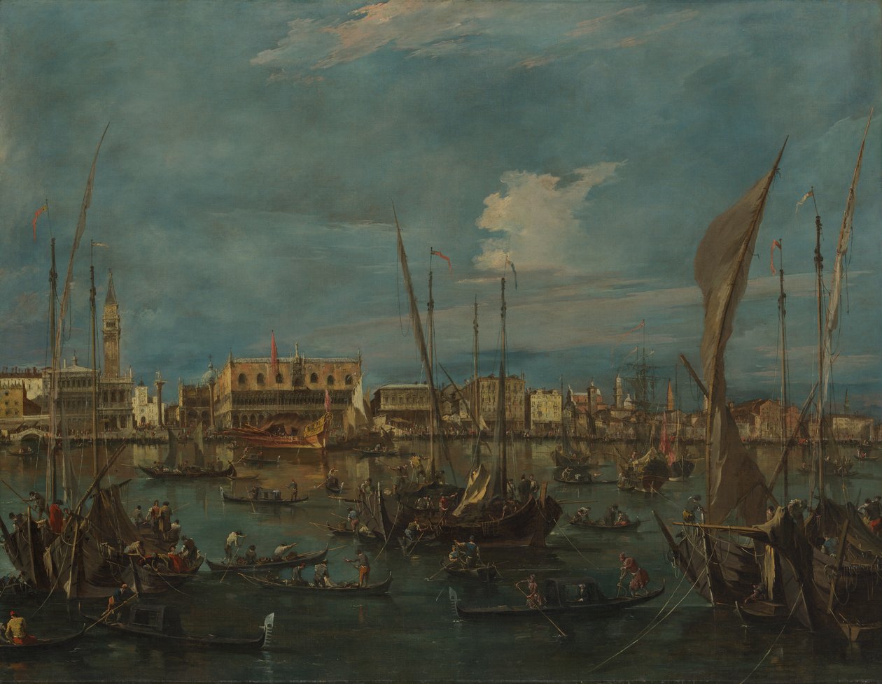 Velence a San Marco-medencéből, kb. 1765. alkotó: Francesco Guardi