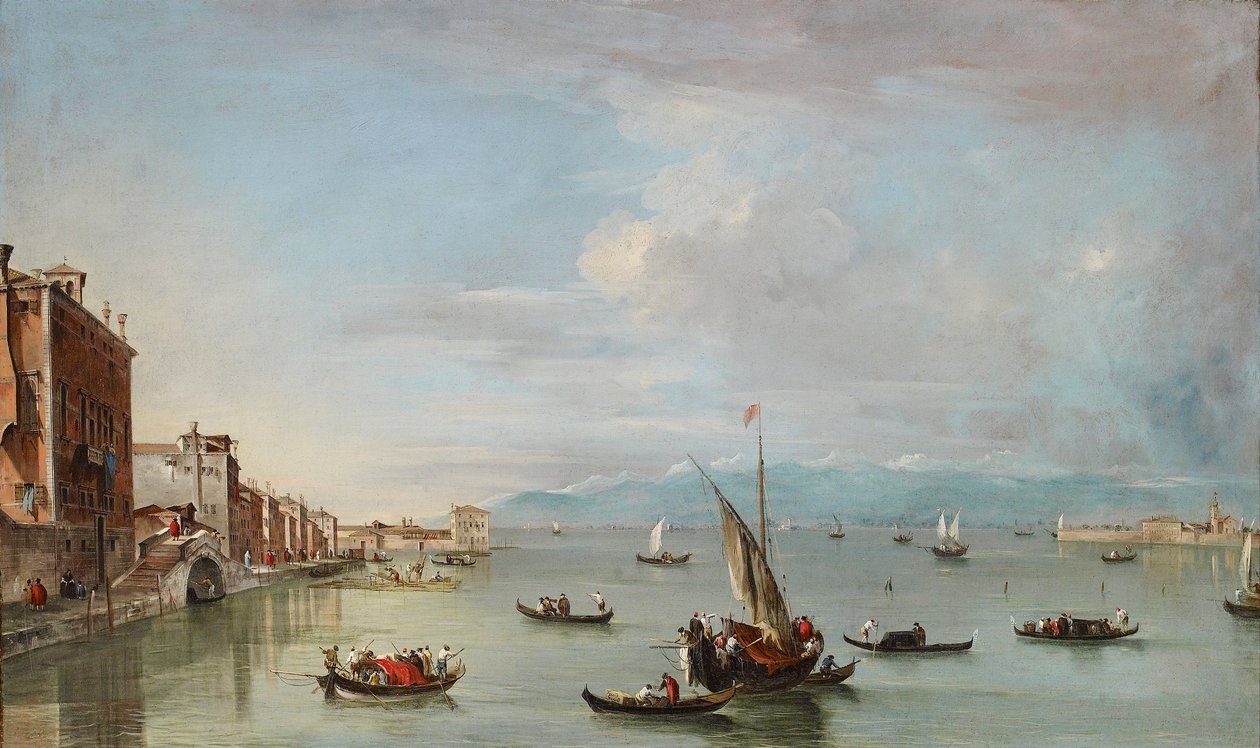 Velence: a Fondamenta Nuove a lagúnával és San Michele szigetével, 1758 alkotó: Francesco Guardi