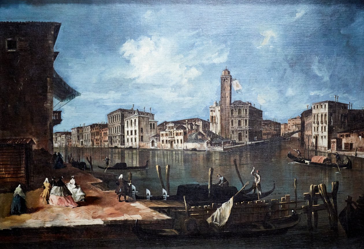 Velence, a Canal Grande, a San Geremia, a Palazzo Labia és a Cannaregio bejárata alkotó: Francesco Guardi