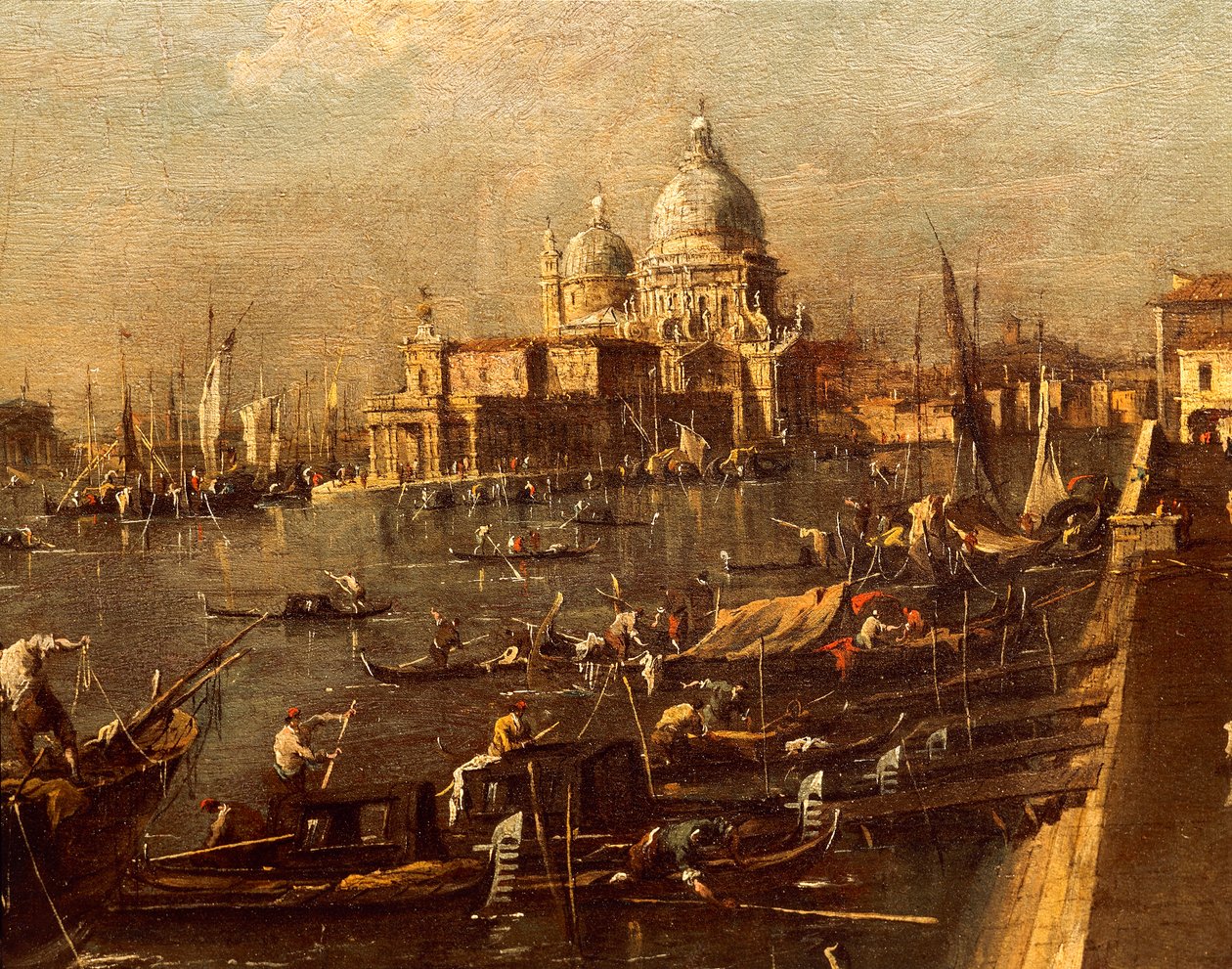 Kilátás a mólóra a Santa Maria della Salute felé alkotó: Francesco Guardi