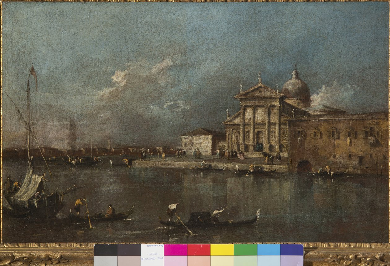 San Giorgio Maggiore kilátása a Giudeccáról, 1774-91 alkotó: Francesco Guardi