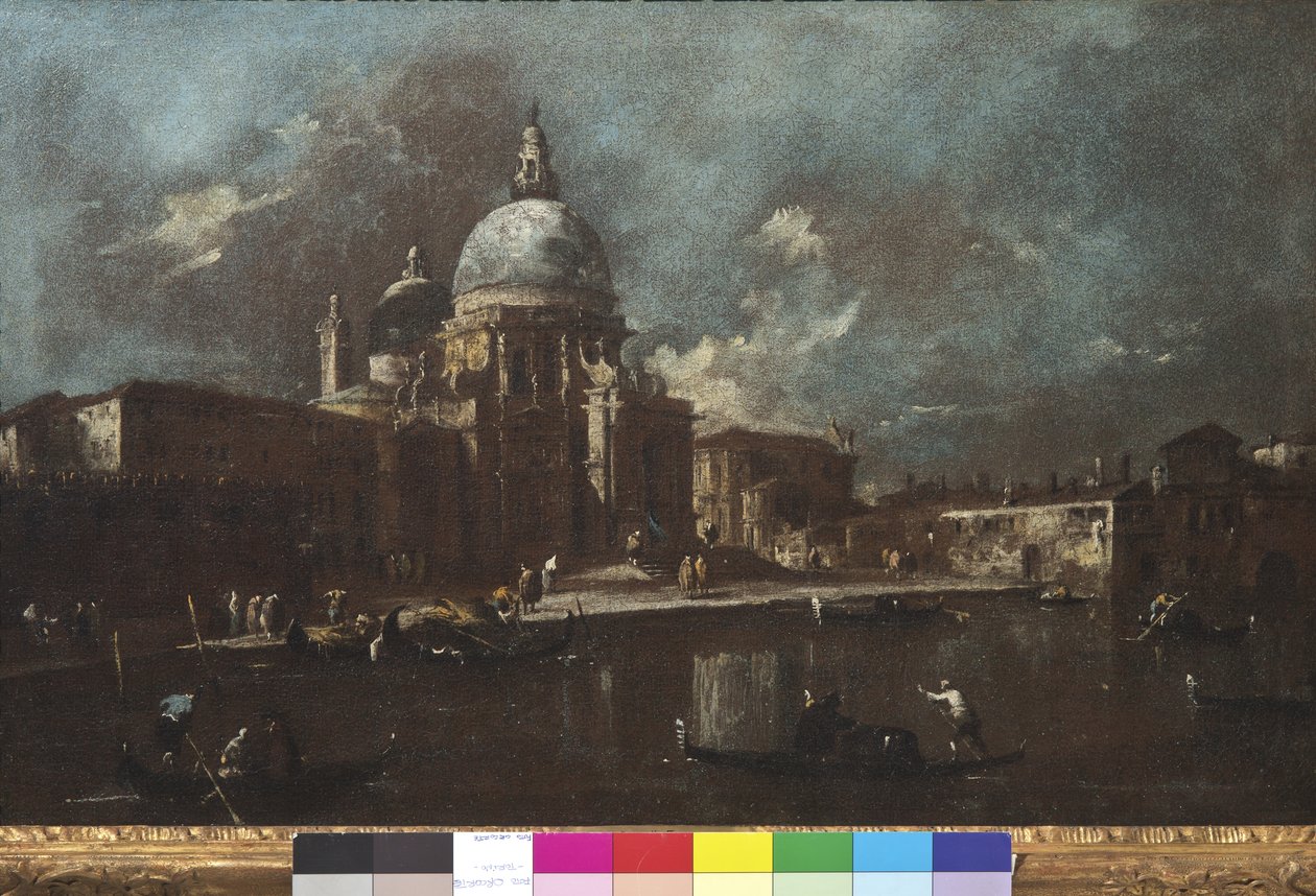 A Santa Maria della Salute templom látképe, 1774-91 alkotó: Francesco Guardi