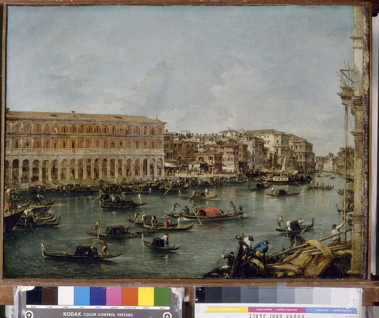 Kilátás a Canal Grandére a Fabbriche Nuove di Rialtoval, 1756-60 alkotó: Francesco Guardi