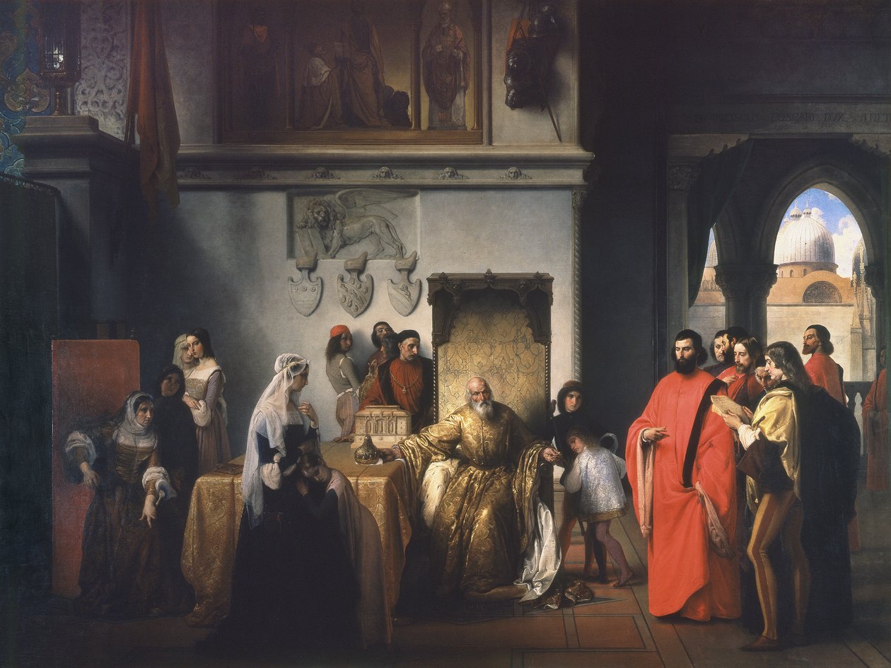 Francesco Foscari dózsa eltávolítása (A két Foscari) alkotó: Francesco Hayez