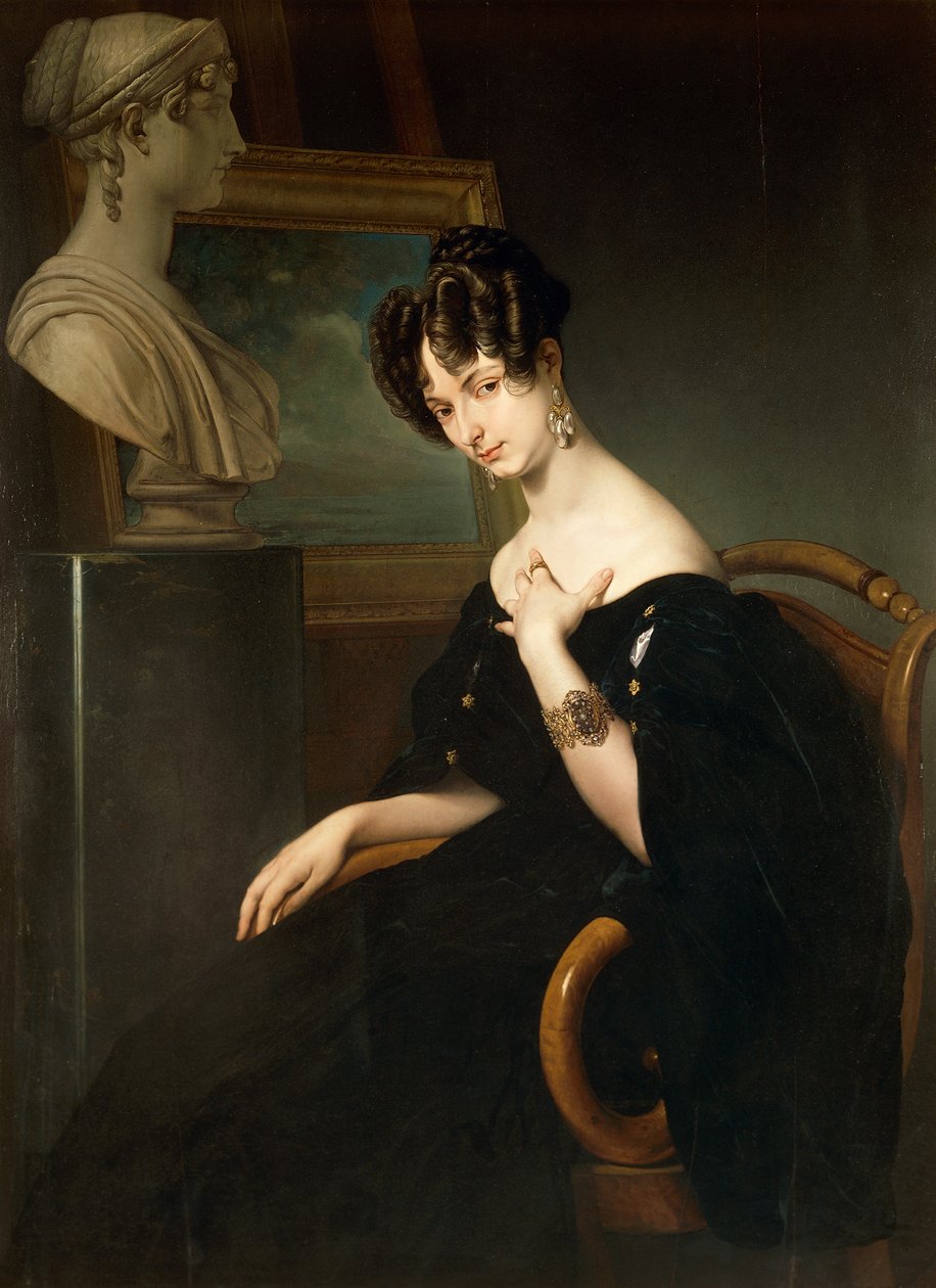 Cristina Trivulzio Belgiojoso portréja, Francesco Hayez (1791-1882), olaj, vászon alkotó: Francesco Hayez