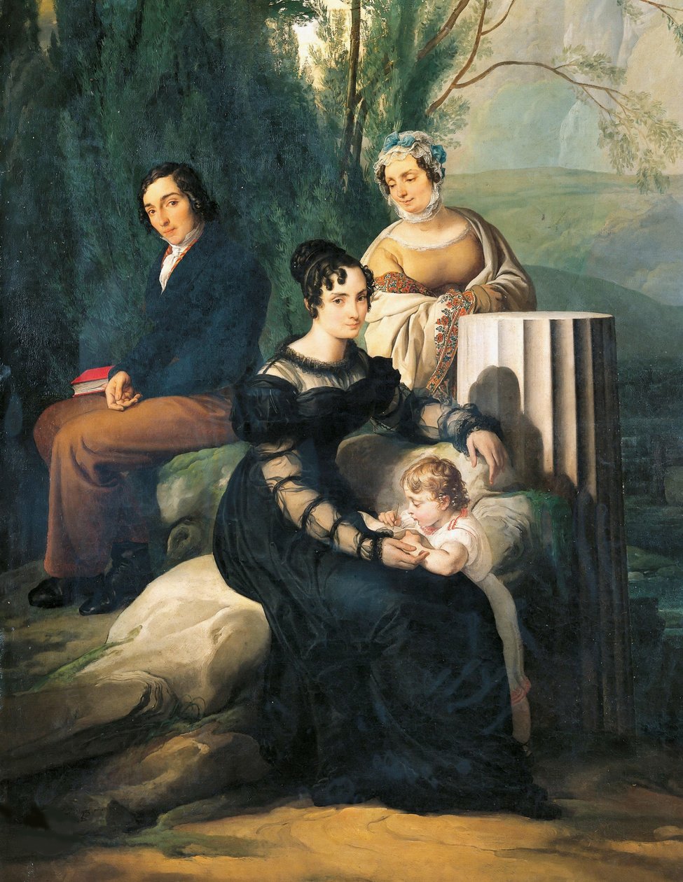 A Borri Stampa család portréja, 1822. alkotó: Francesco Hayez