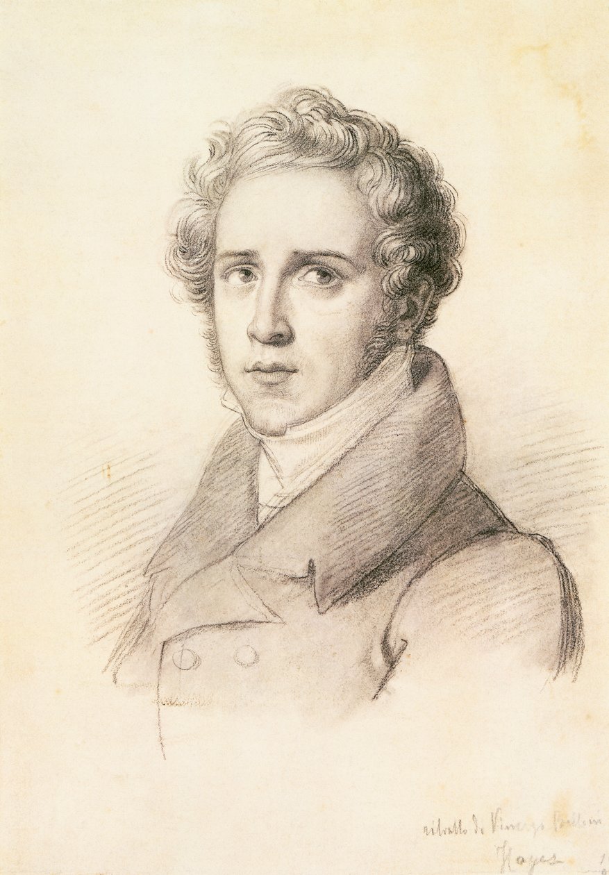 Vincenzo Bellini olasz zeneszerző portréja (Catania alkotó: Francesco Hayez