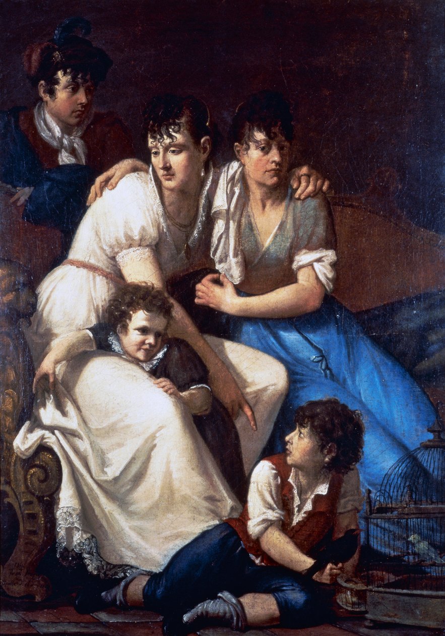 A festő családjának portréja alkotó: Francesco Hayez
