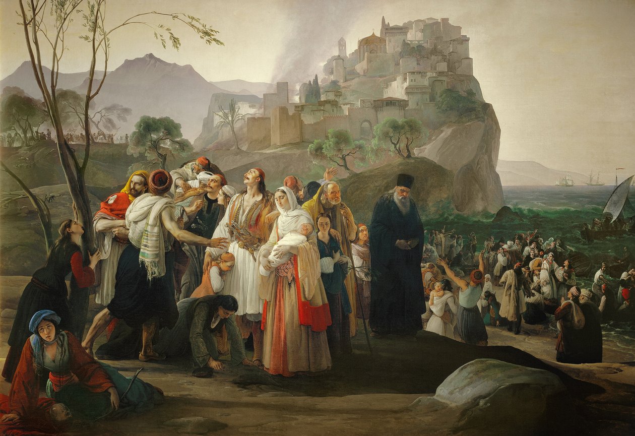 Párgai menekültek alkotó: Francesco Hayez