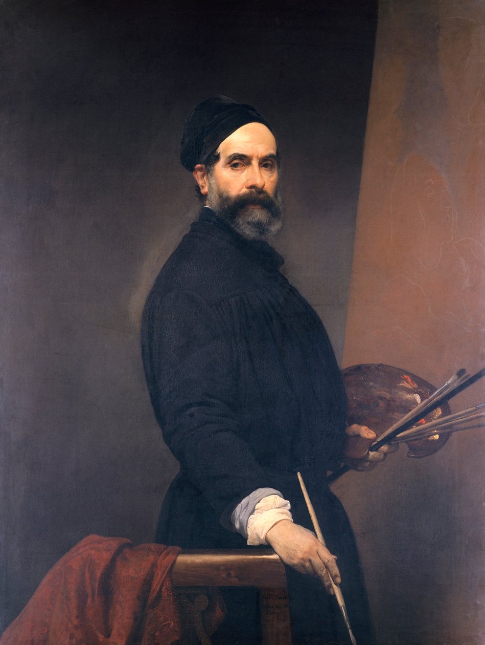 Önarckép 57 évesen, Francesco Hayez (1791-1882), olaj, vászon alkotó: Francesco Hayez