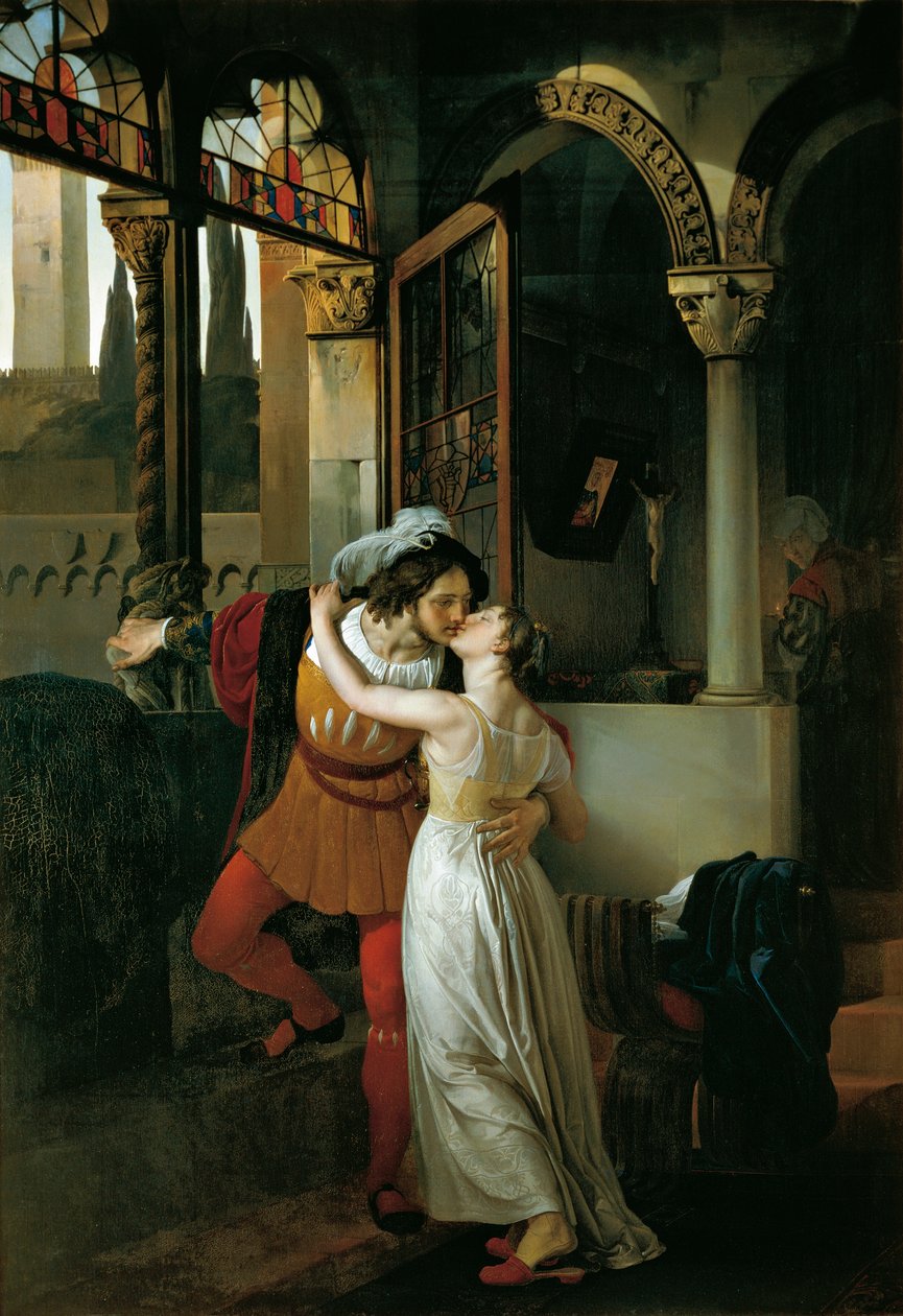 Rómeó és Júlia utolsó csókja alkotó: Francesco Hayez
