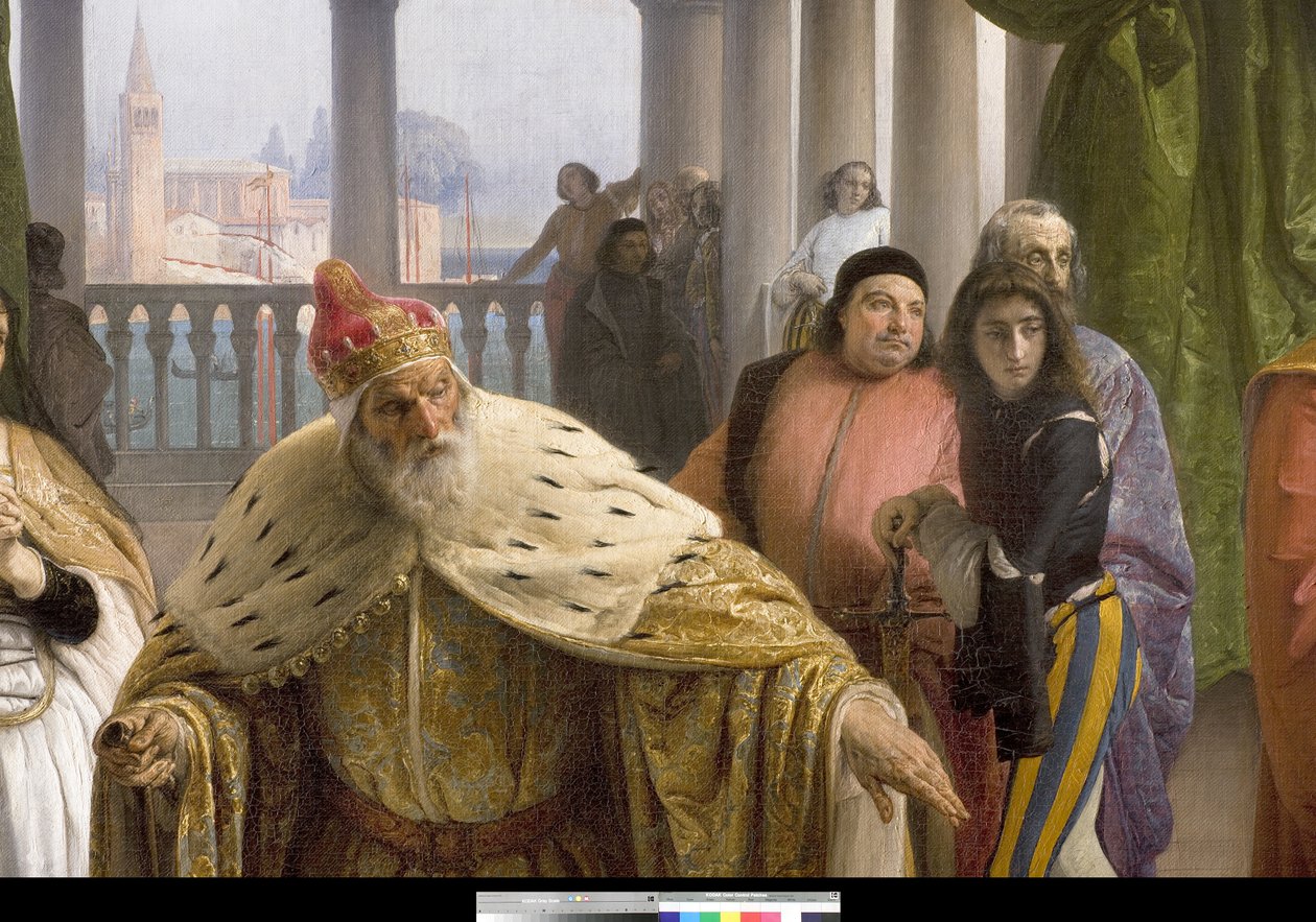 Az utolsó találkozás Jacopo Foscari és családja között a száműzetés előtt, 1838-40 alkotó: Francesco Hayez