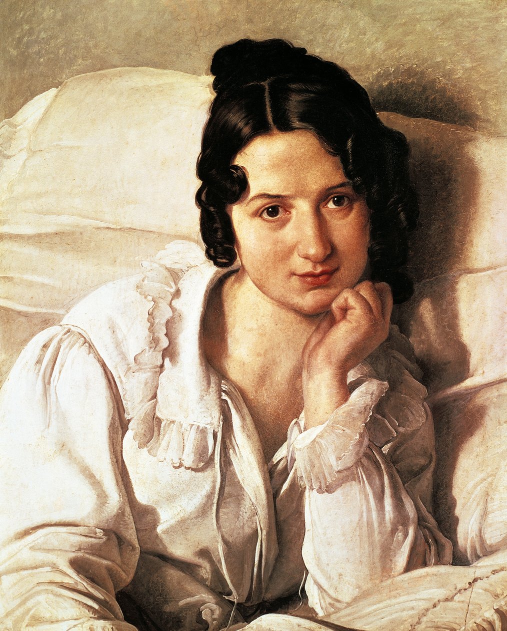 A beteg nő, Carolina Zucchi portréja, Francesco Hayez (1791-1882), olaj, vászon, 60x495 cm alkotó: Francesco Hayez