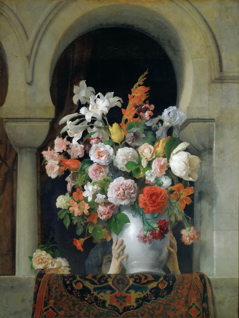 Virágváza a hárem ablakán, 1881. alkotó: Francesco Hayez