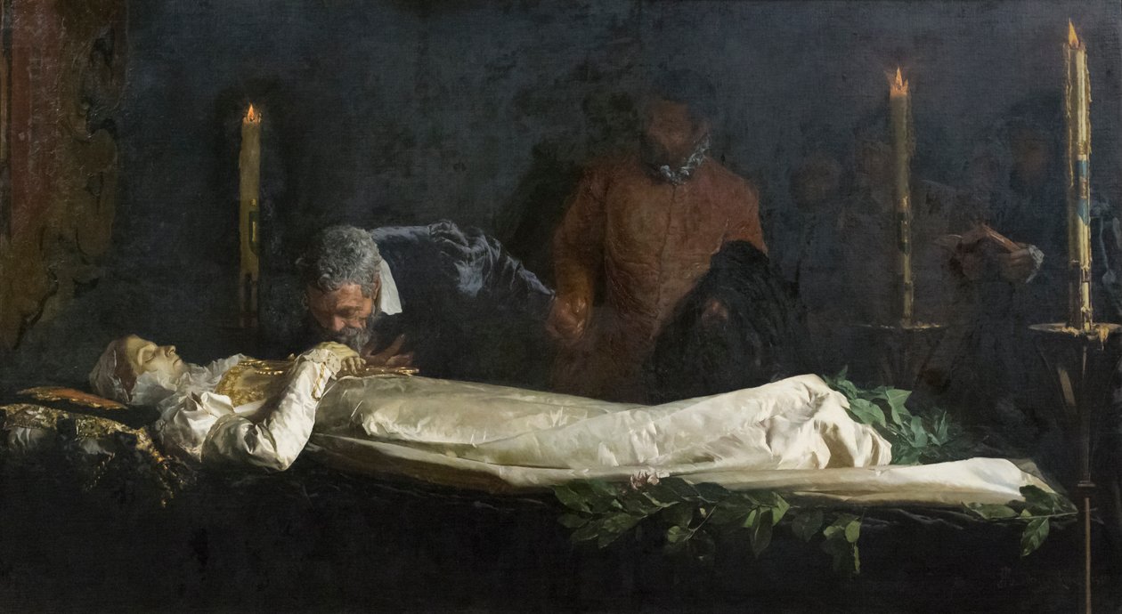 Michelangelo Vittoria Colonna halálos ágyán alkotó: Francesco Jacovacci