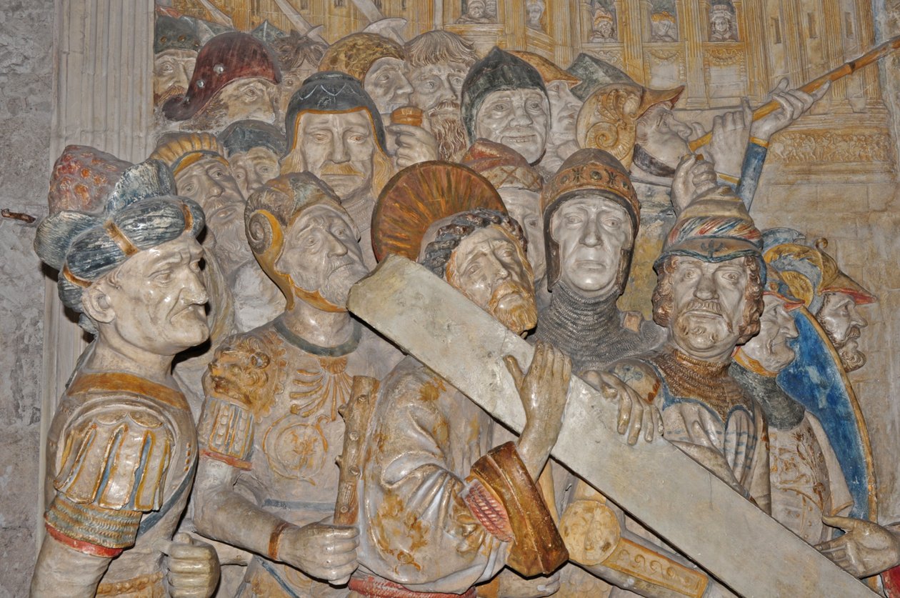 Franciaország, Avignon, Palace des Papes (1334), Francesco Laurana által az avignoni Celestine-kolostor keresztútjának márványfaragása (megbízva 1478) alkotó: Francesco Laurana