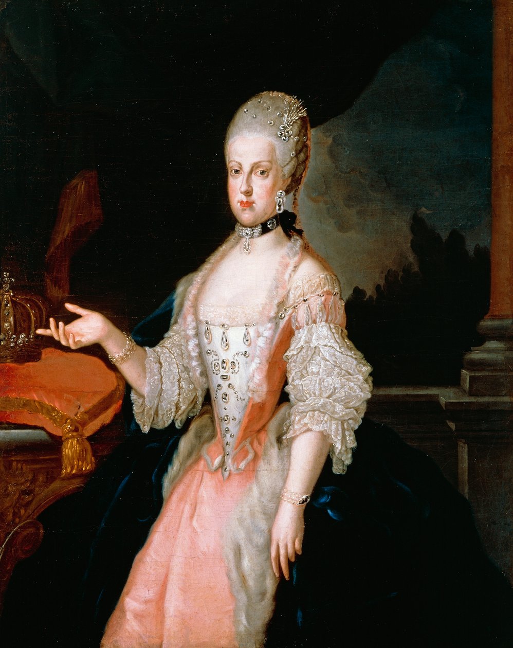 Az osztrák Maria Carolina portréja (Bécs alkotó: Francesco Liani