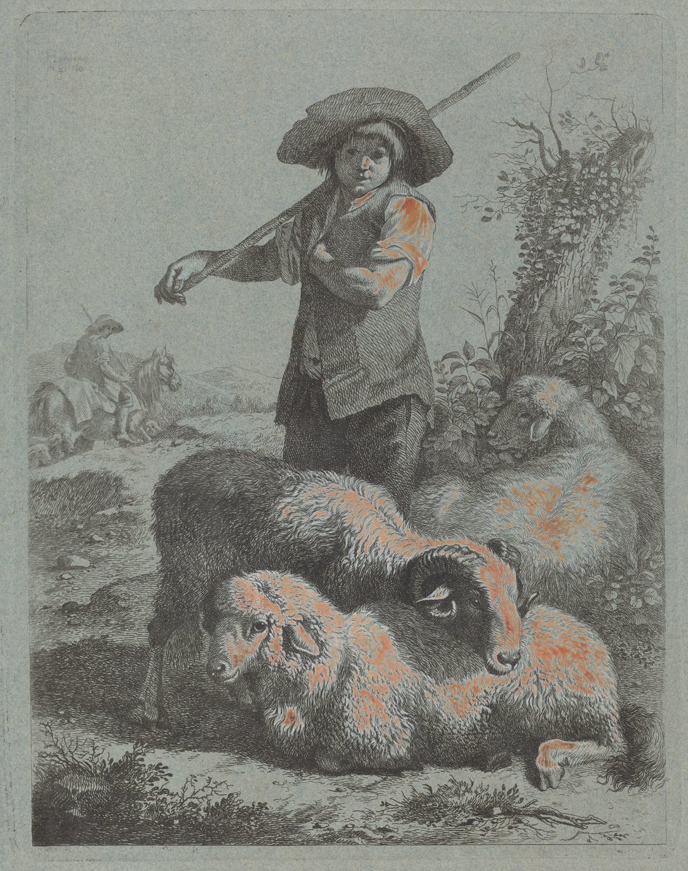 Álló pásztor, 1760. alkotó: Francesco Londonio