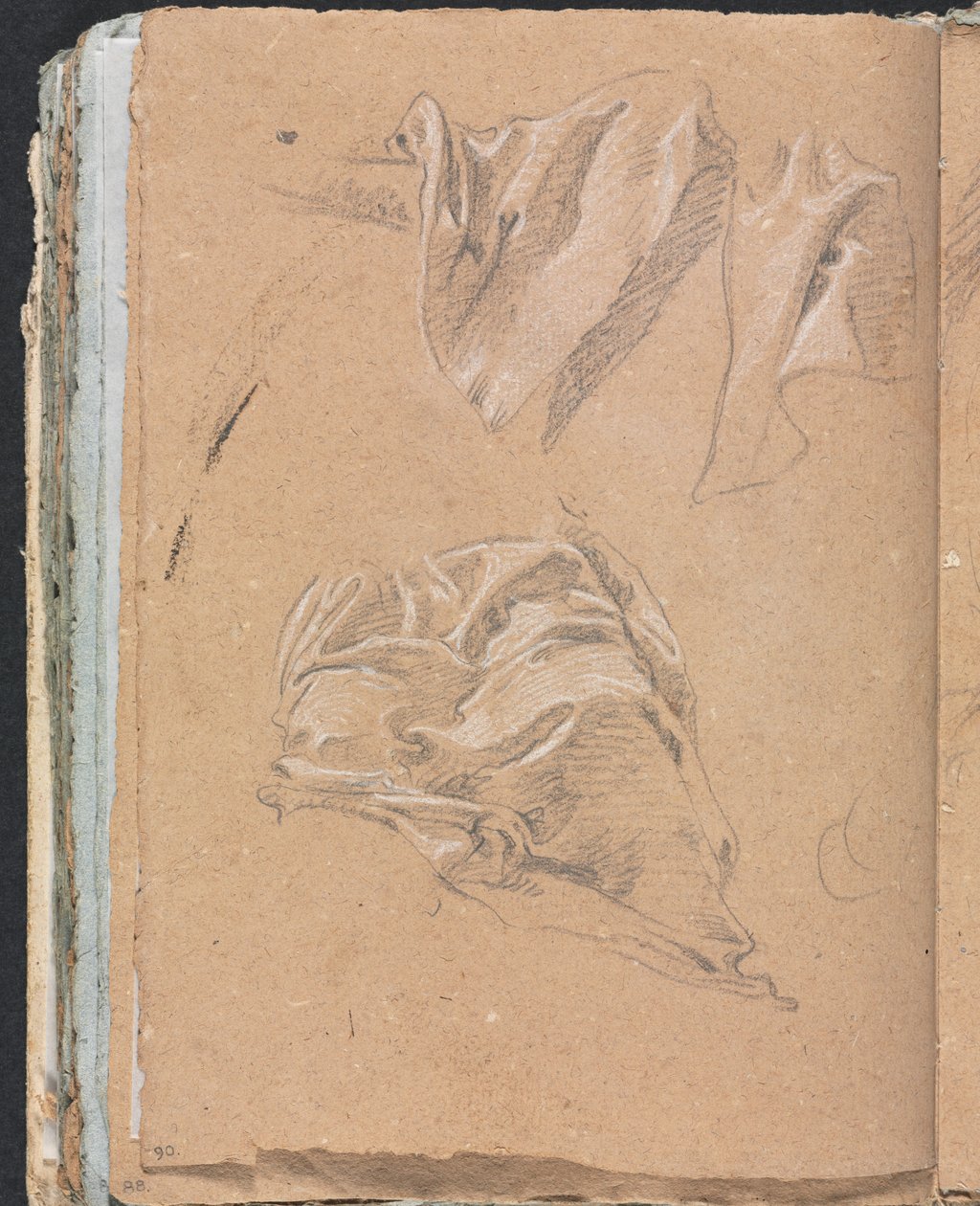 Verona Sketchbook: Drapery studies 90. oldal, 1760. alkotó: Francesco Lorenzi