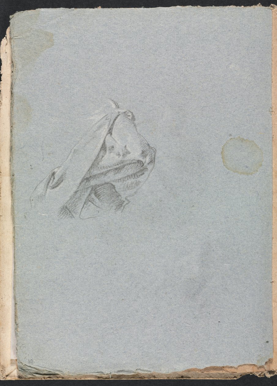 Verona Vázlatfüzet: Drapériatanulmány 10. oldal, 1760. alkotó: Francesco Lorenzi