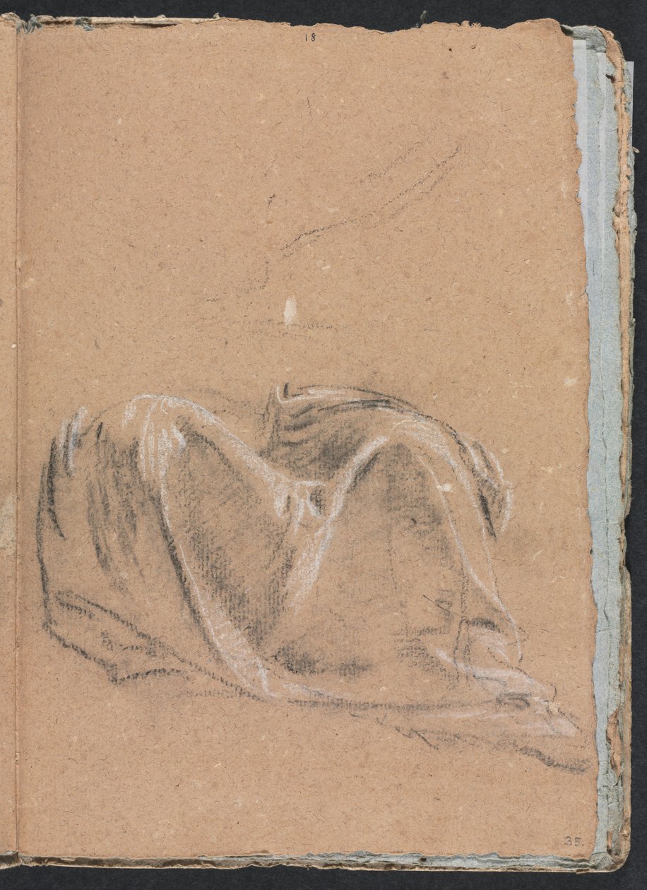 Verona Vázlatfüzet: Drapériatanulmány 35. oldal, 1760. alkotó: Francesco Lorenzi