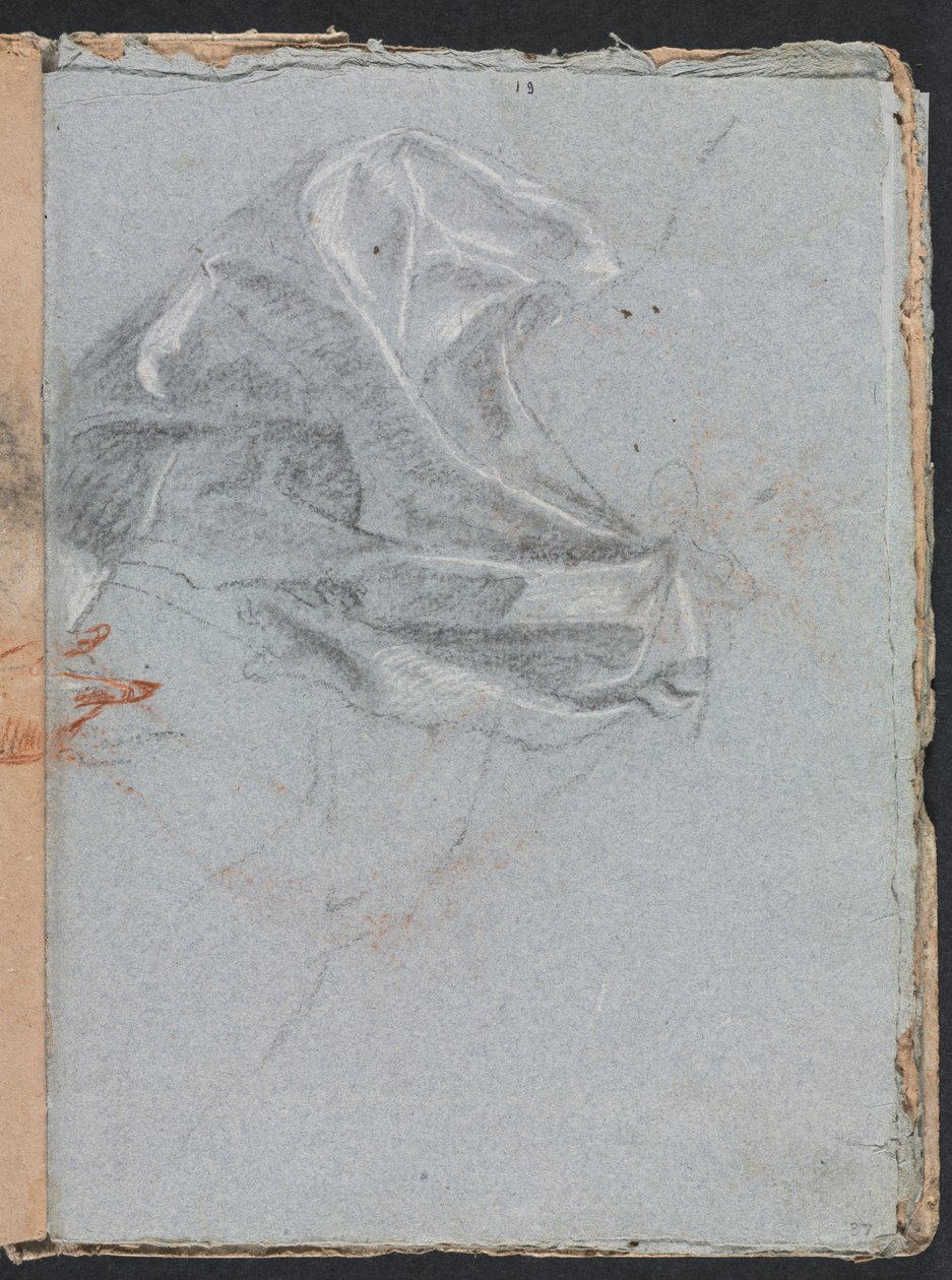 Verona Vázlatfüzet: Drapériatanulmány 37. oldal, 1760. alkotó: Francesco Lorenzi