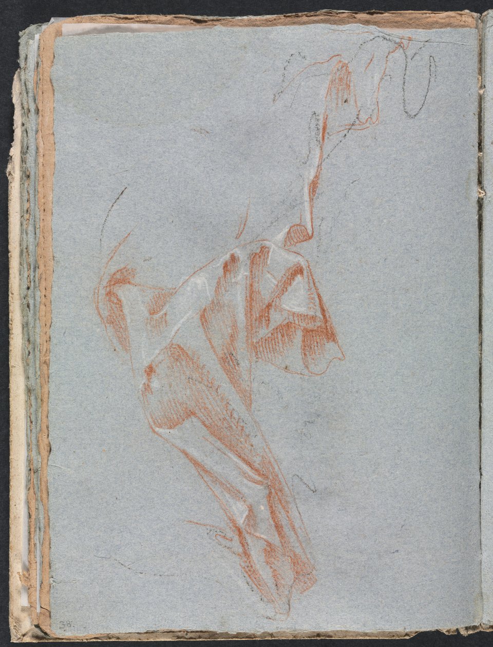 Verona Vázlatfüzet: Drapériatanulmány 38. oldal, 1760. alkotó: Francesco Lorenzi