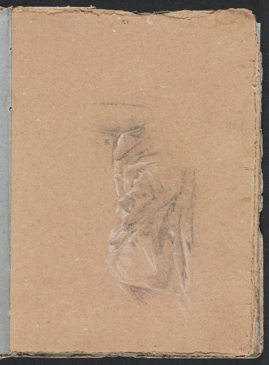Verona vázlatfüzet: Drapériatanulmány 41. oldal, 1760. alkotó: Francesco Lorenzi