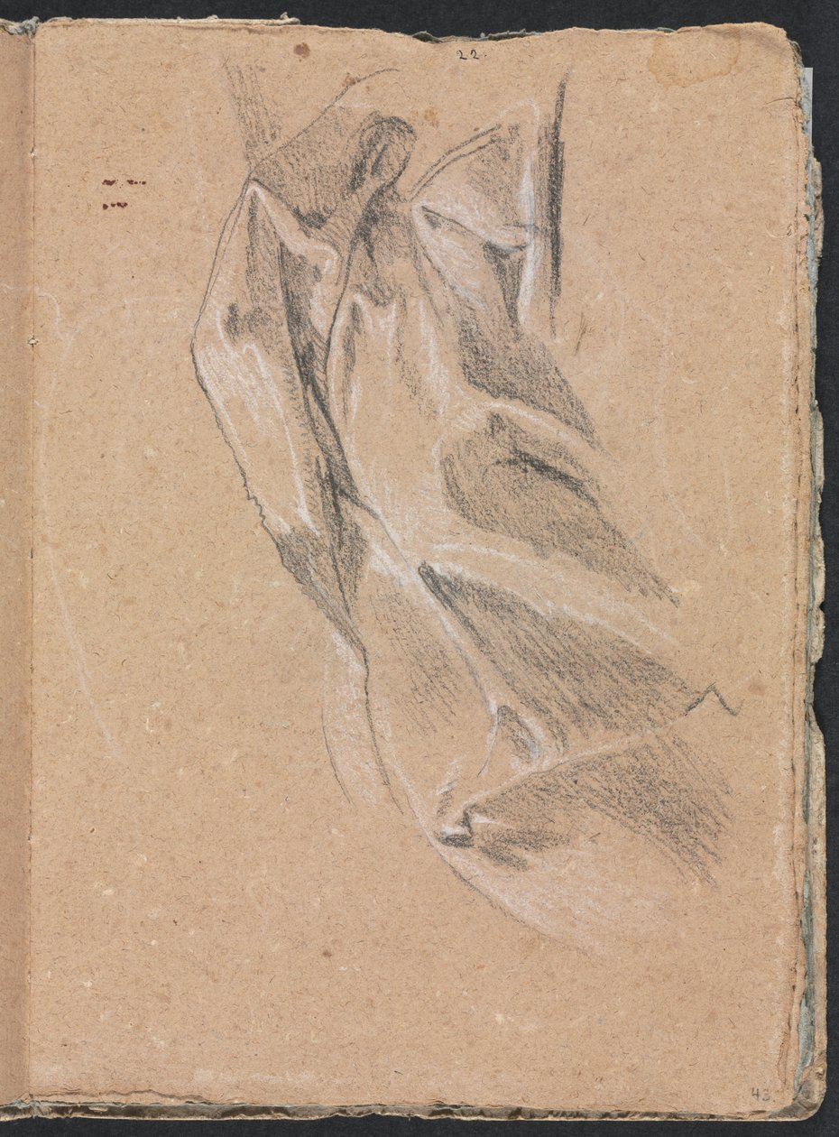 Verona Vázlatfüzet: Drapériatanulmány 43. oldal, 1760. alkotó: Francesco Lorenzi