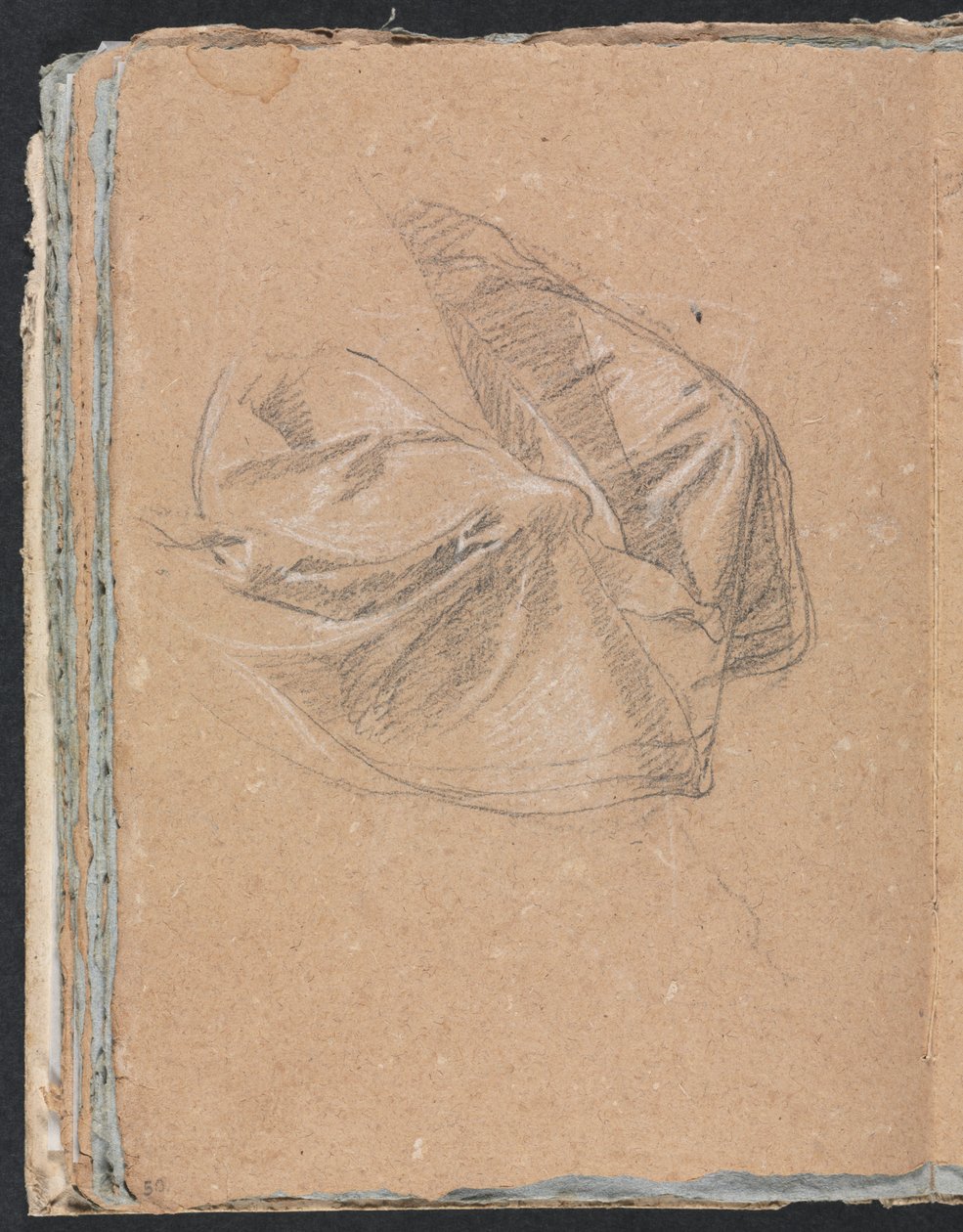 Verona Vázlatfüzet: Drapériatanulmány 50. oldal, 1760. alkotó: Francesco Lorenzi