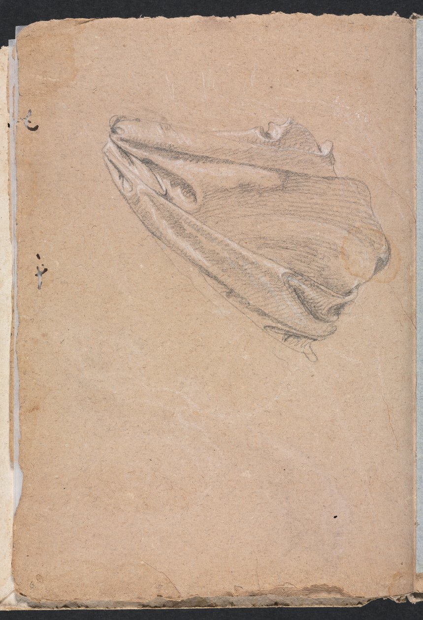 Verona vázlatfüzet: Drapériatanulmány 6. oldal, 1760. alkotó: Francesco Lorenzi