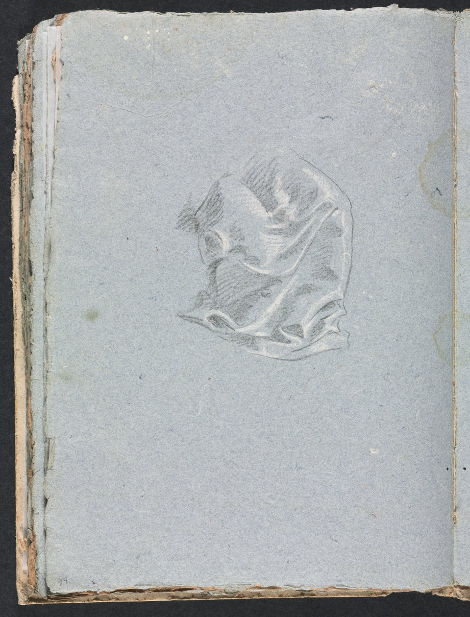 Verona vázlatfüzet: Drapériatanulmány 94. oldal, 1760. alkotó: Francesco Lorenzi
