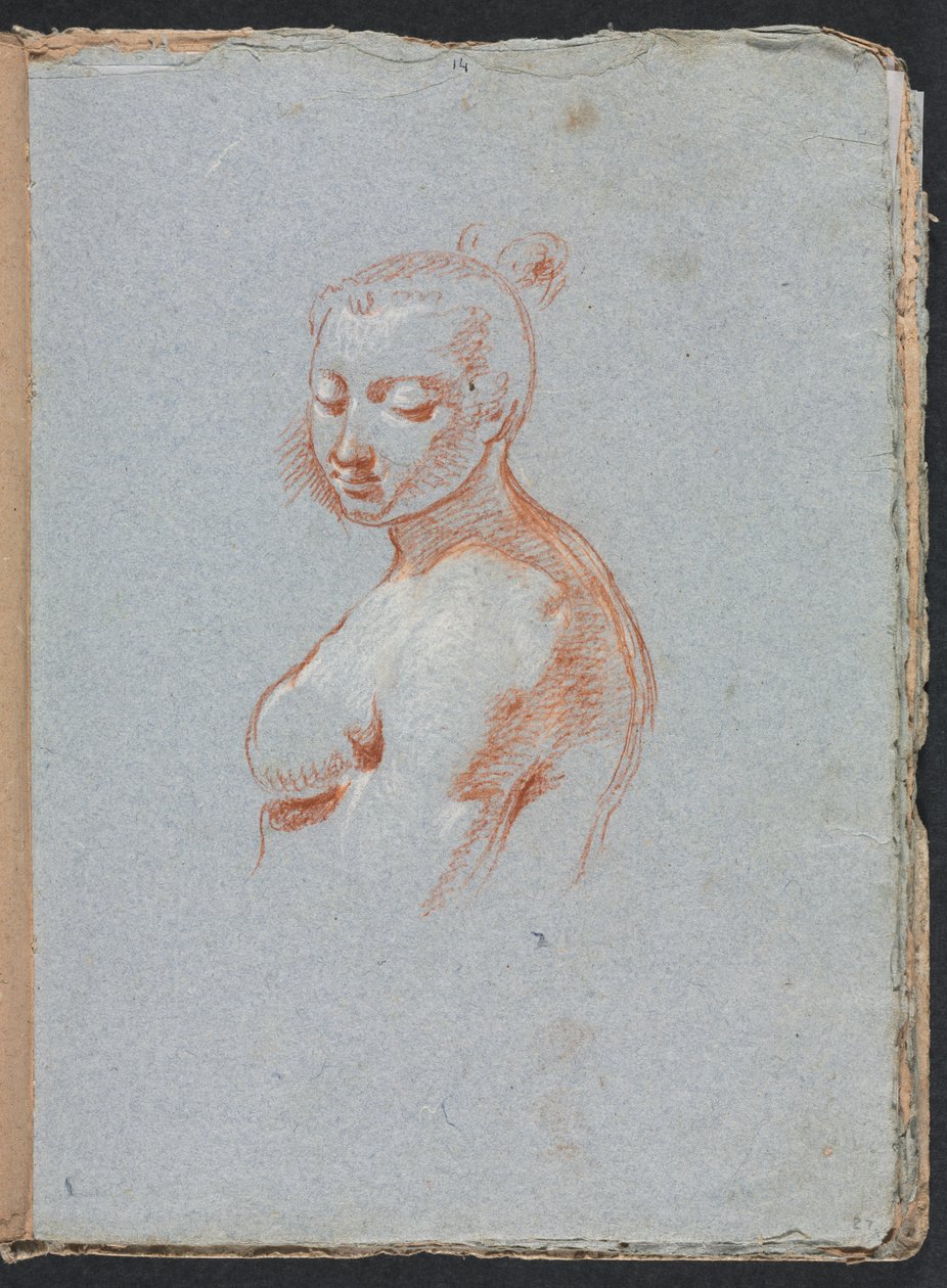 Verona vázlatfüzet: Női akt 27. oldal, 1760. alkotó: Francesco Lorenzi