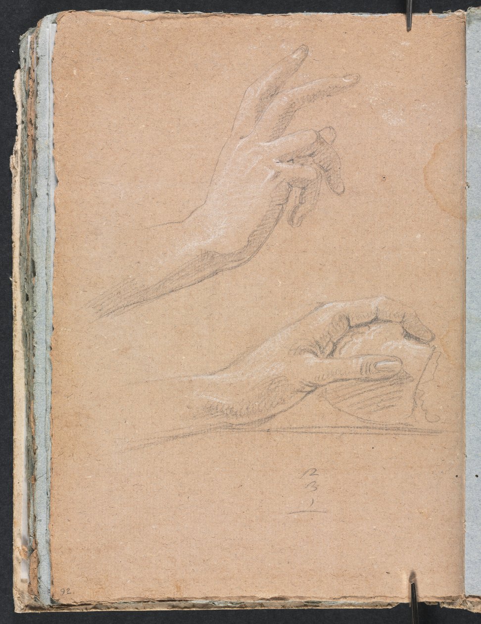 Verona Sketchbook: Hands 92. oldal, 1760. alkotó: Francesco Lorenzi