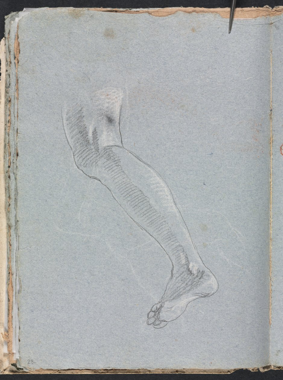 Verona vázlatfüzet: Bal láb 28. oldal, 1760. alkotó: Francesco Lorenzi