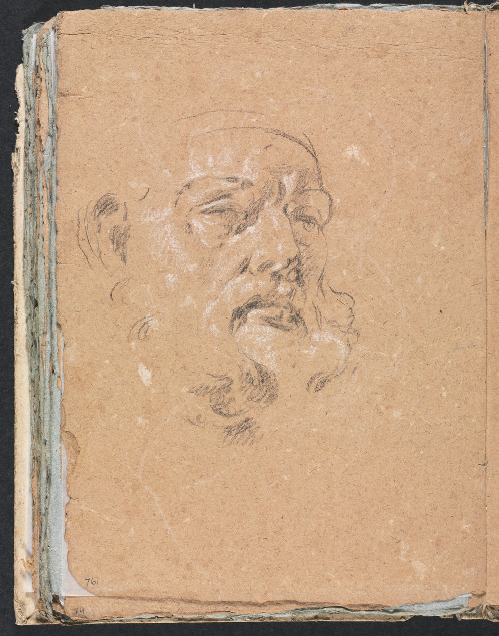 Verona vázlatfüzet: Férfi fej 76. oldal, 1760. alkotó: Francesco Lorenzi