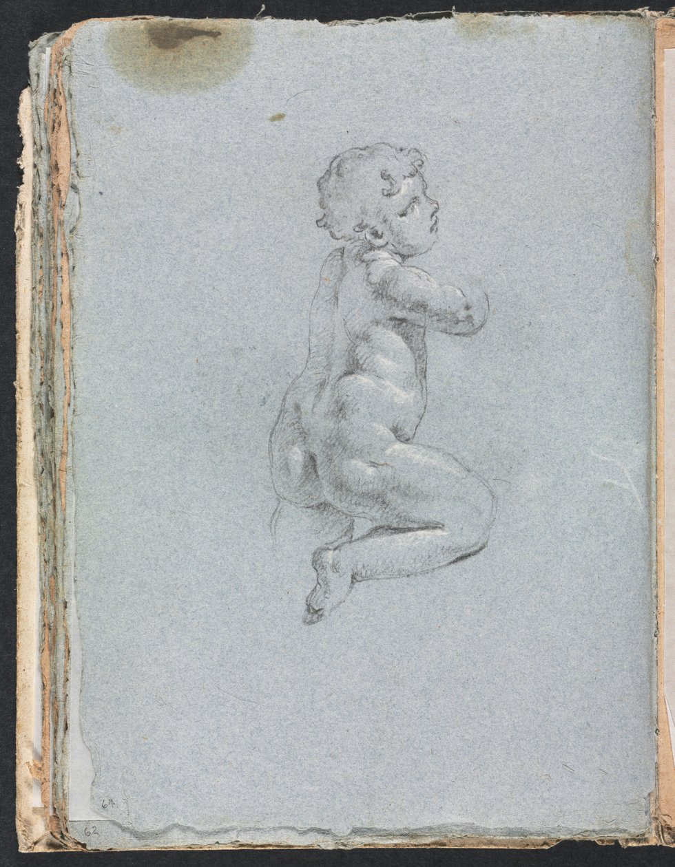 Verona vázlatfüzet: Puttó a 64. profiloldalon, 1760. alkotó: Francesco Lorenzi