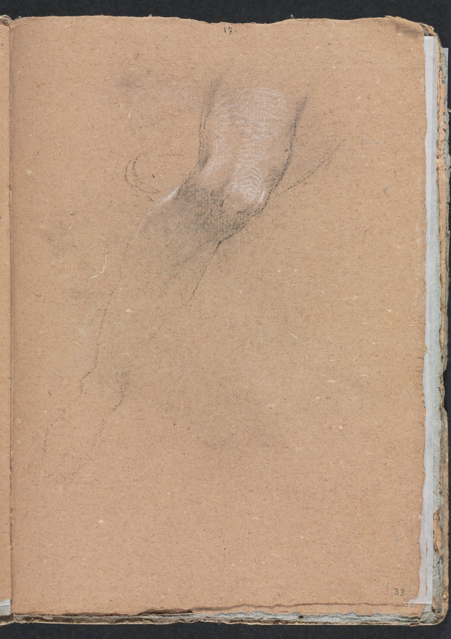 Verona vázlatfüzet: Jobb láb 33. oldal, 1760. alkotó: Francesco Lorenzi