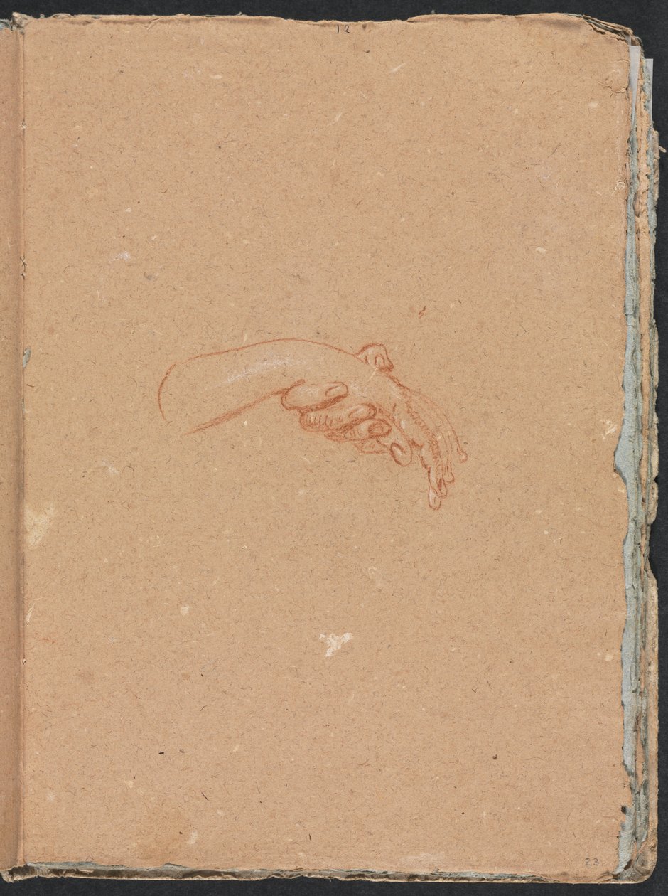 Verona Sketchbook: Study of hands 23. oldal, 1760. alkotó: Francesco Lorenzi