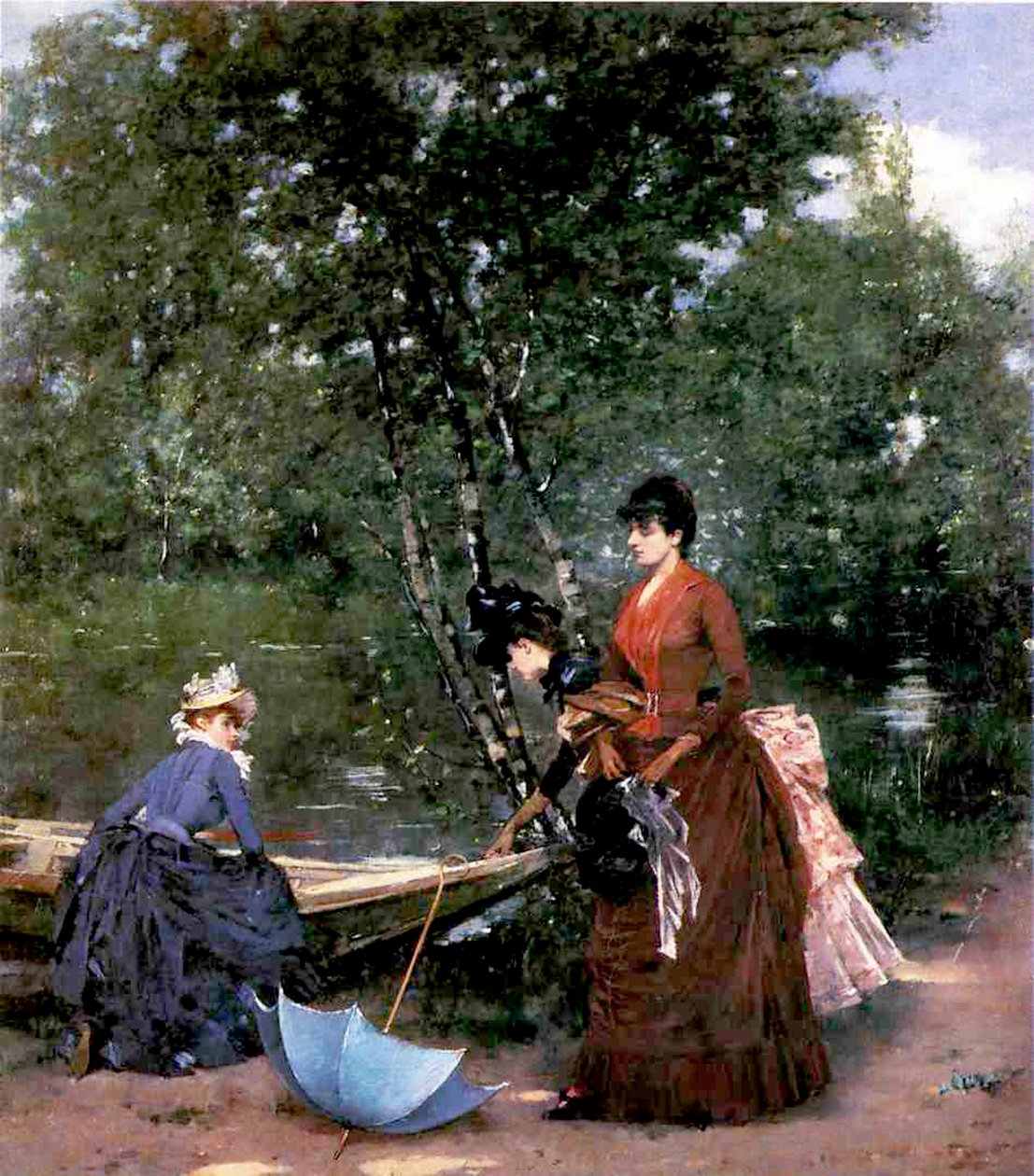 Hölgyek a Bois de Boulogne-ban, Párizsban alkotó: Francesco Miralles Galaup