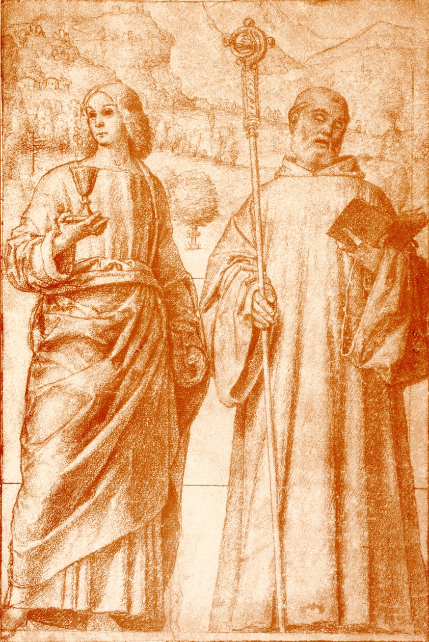 Keresztelő János és Szent Benedek alkotó: Francesco Morone