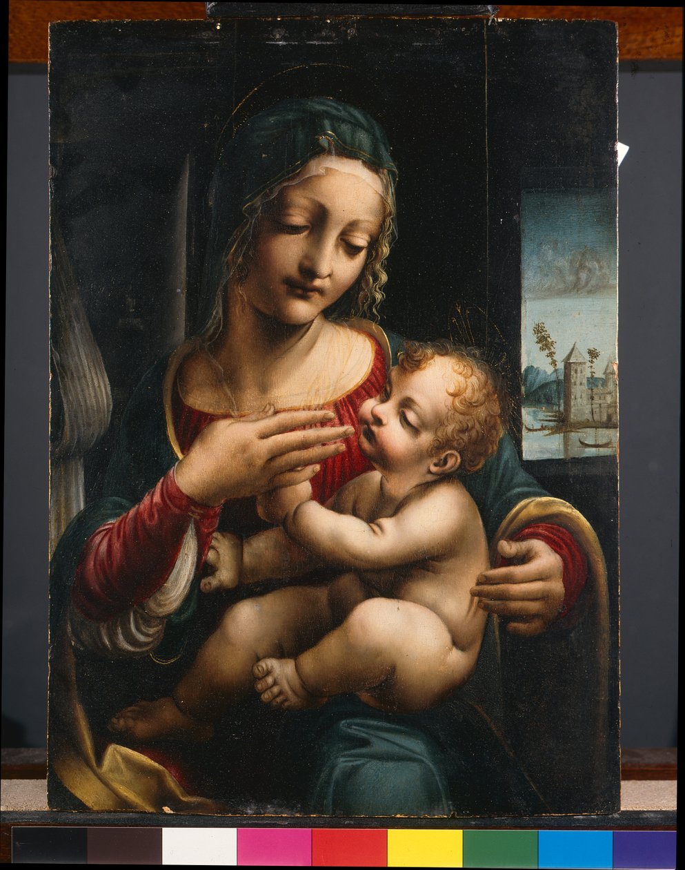 Szűz és gyermek, 1490-1500 körül (olaj, panel) alkotó: Francesco Napoletano
