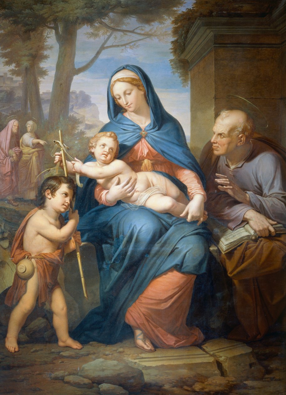 Szent Család, 1836 előtt, Francesco Nenci (1781-1850), olaj, vászon, 200x147 cm alkotó: Francesco Nenci