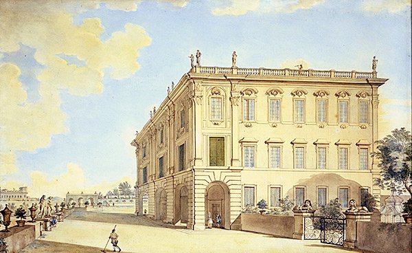 Róma kilátás (akvarell papíron) alkotó: Francesco Panini