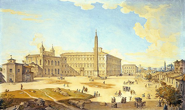 Róma kilátás (akvarell papíron) alkotó: Francesco Panini