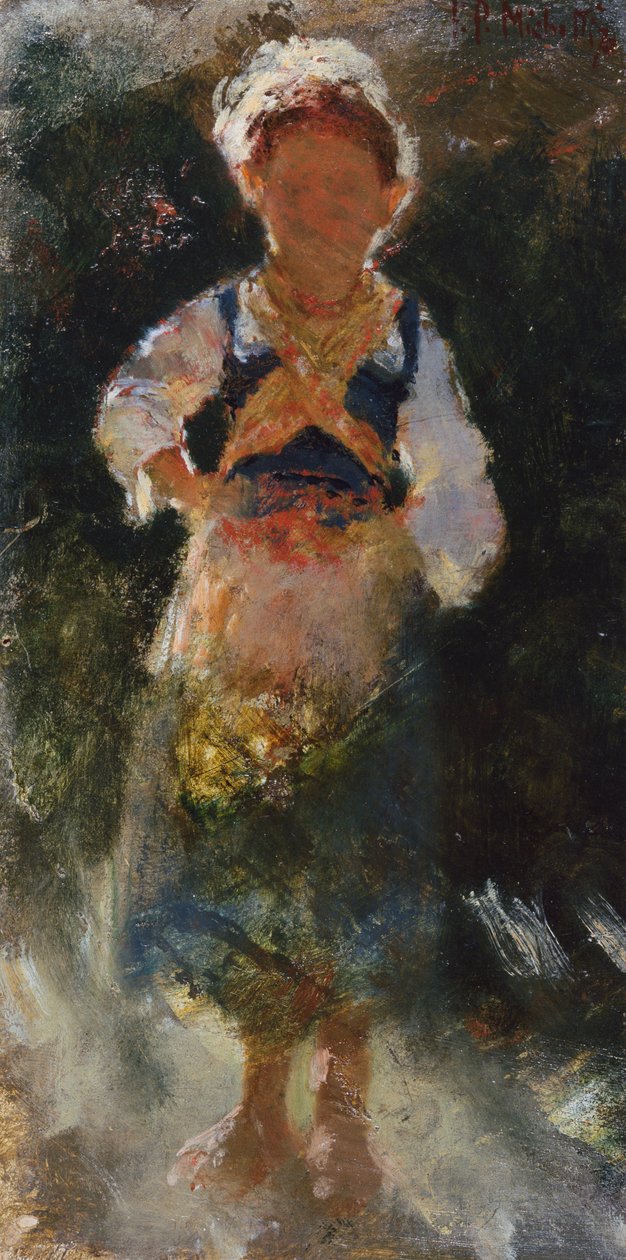 Háttérvilágítású lány alkotó: Francesco Paolo Michetti