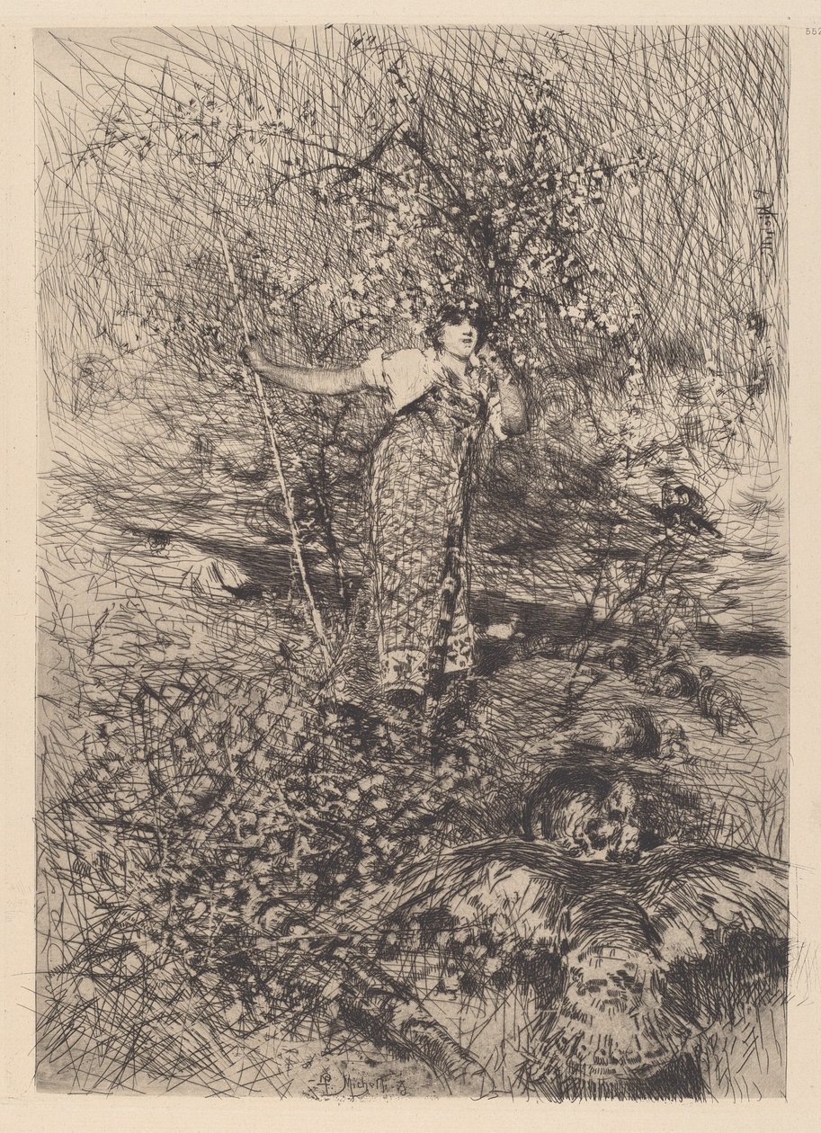 A pulykák őrzője [Gardeuse de dindons] alkotó: Francesco Paolo Michetti