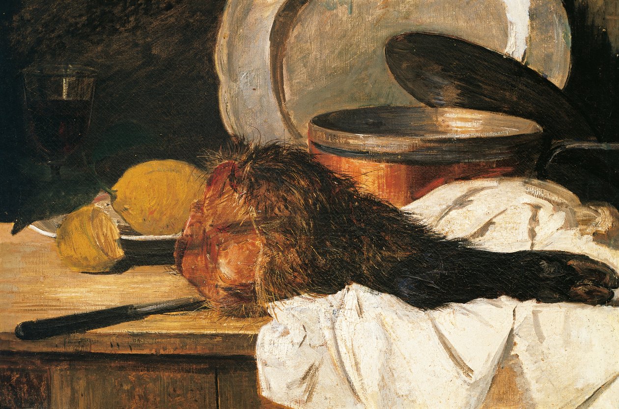 Csendélet vaddisznó lábbal (olaj, vászon) alkotó: Francesco Paolo Palizzi