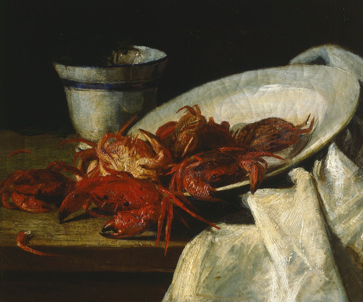 Csendélet rákfélékkel (olaj, vászon) alkotó: Francesco Paolo Palizzi